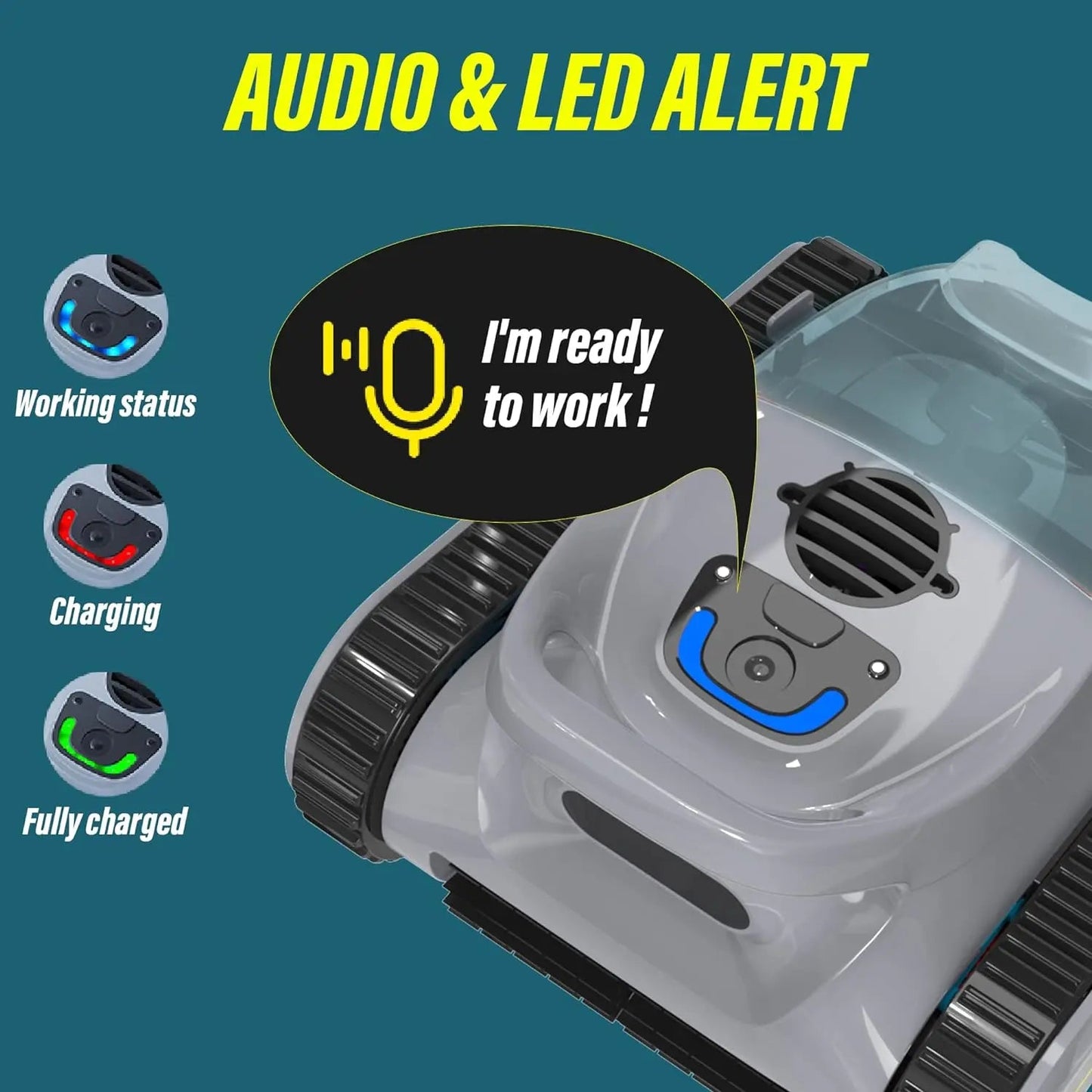 New TORK-X PC09 Cordless Robotic Pool Vacuum - App controlled