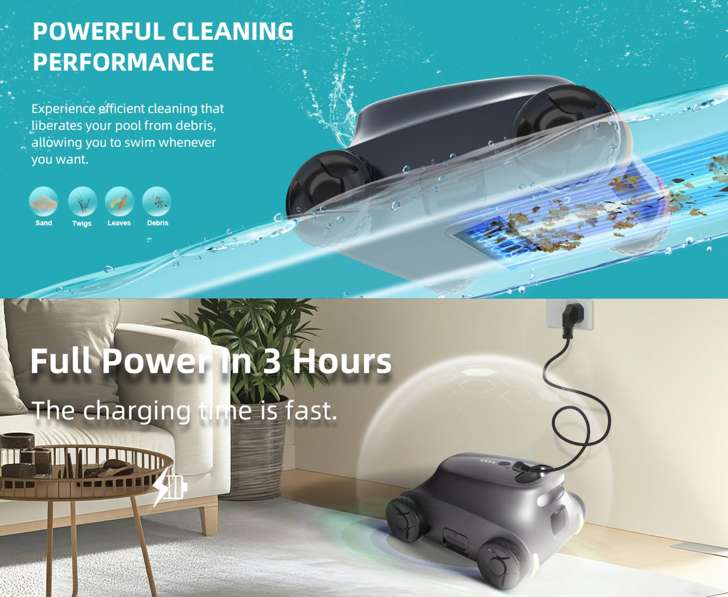TORK-X 2025 SAT10 Robotic Pool Vacuum