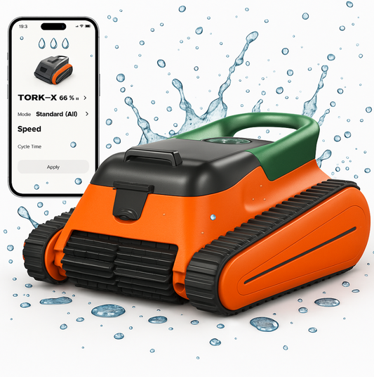 New TORK-X PC09  Cordless Robotic Pool Vacuum - App controlled